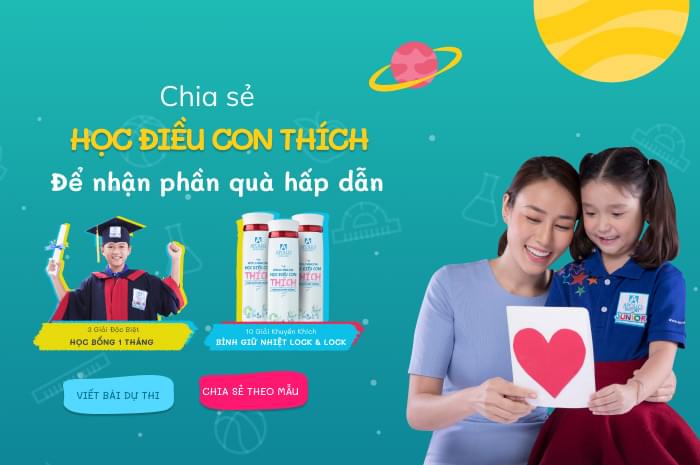 Chia sẻ học điều con thích để nhận phần quà hấp dẫn