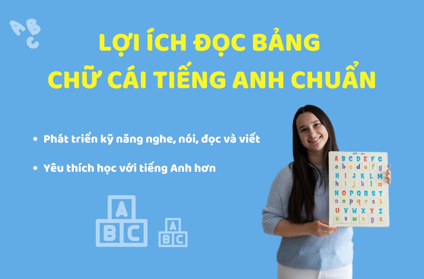 Lợi ích đọc bảng chữ cái tiếng anh chuẩn