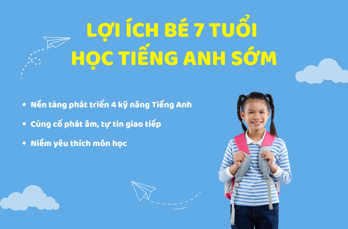 Lợi ích bé 7 tuổi học tiếng anh sớm