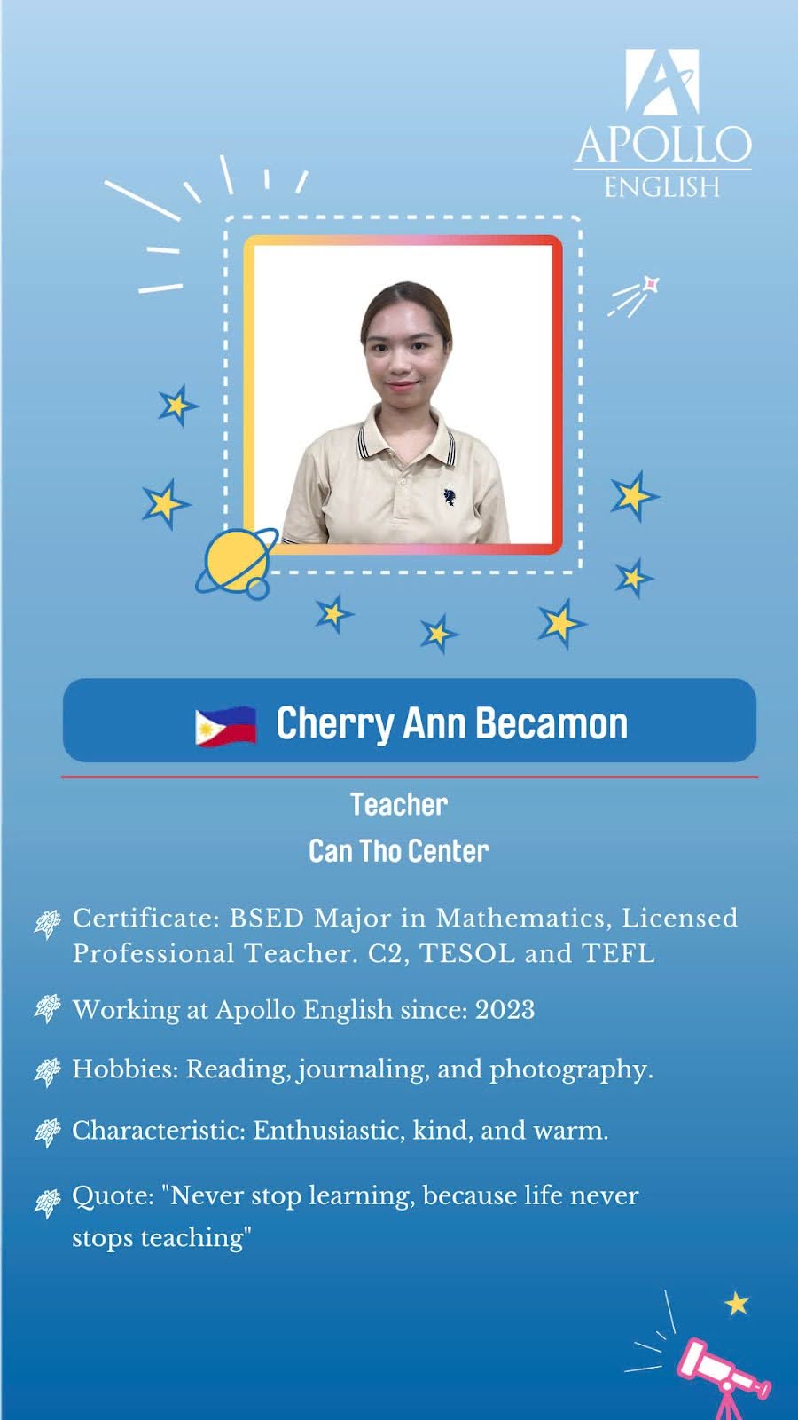 Giáo viên Cherry Ann Becamon