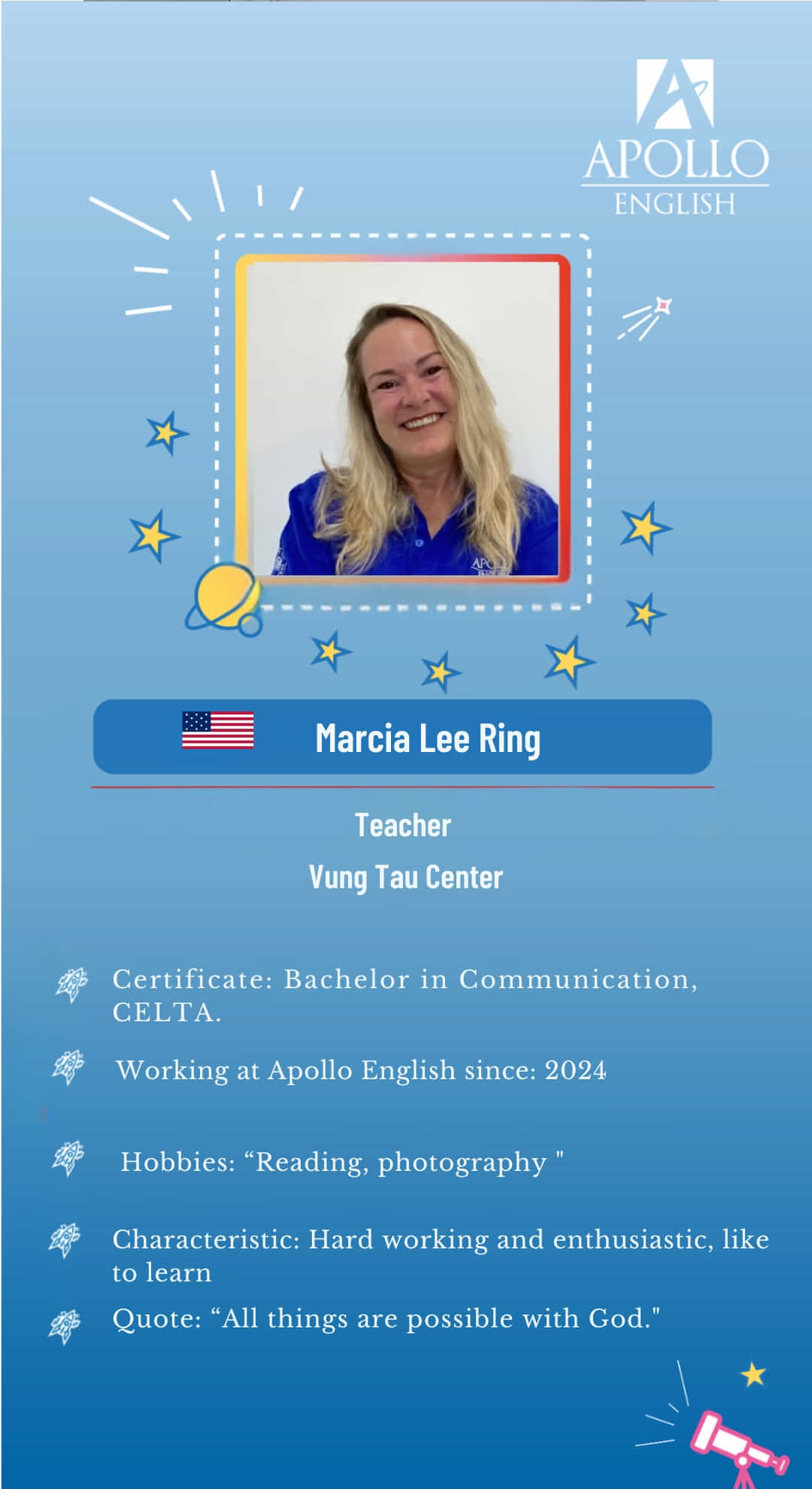 Giáo viên Marcia Lee Ring