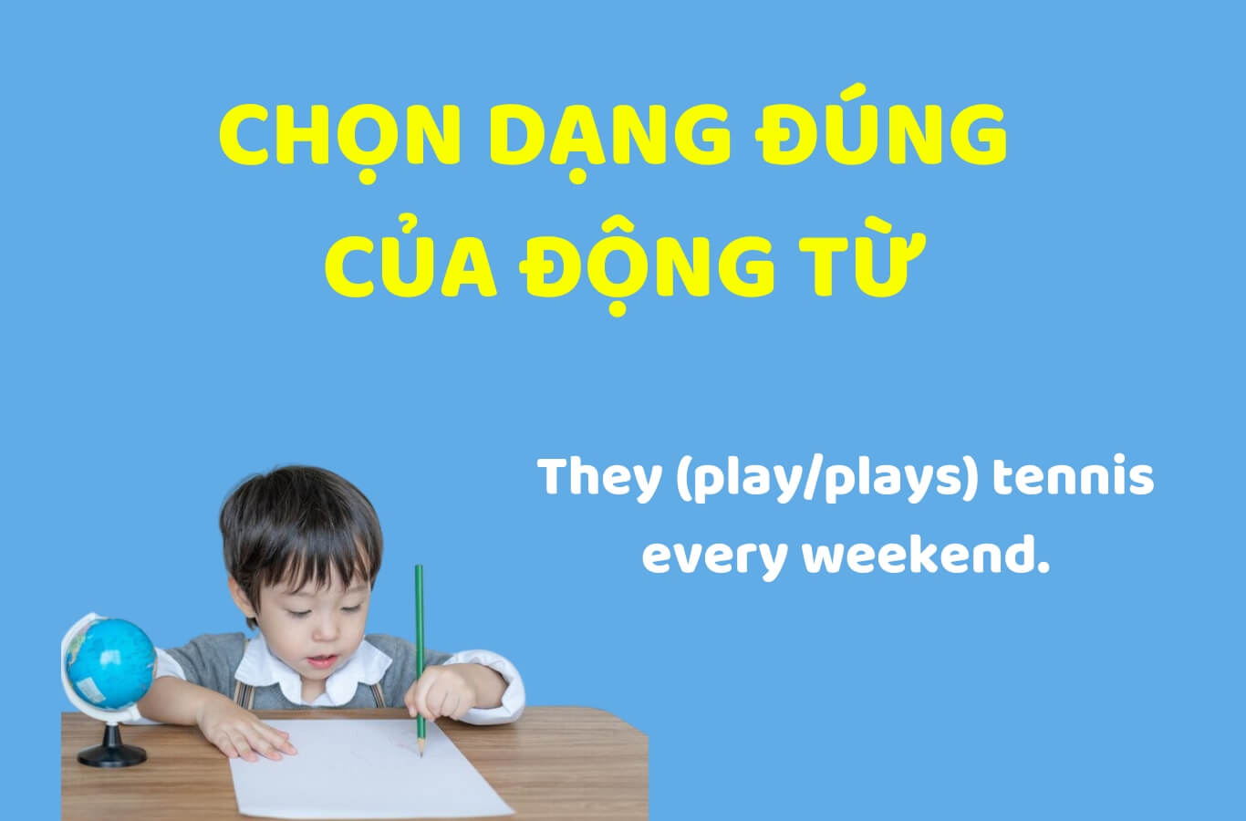 Bài tập thì hiện tại đơn lớp 6 - Chọn dạng đúng của động từ